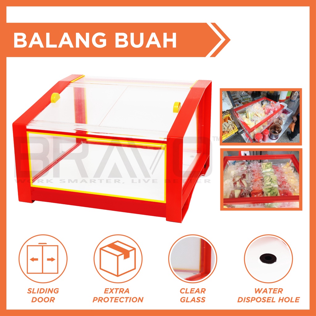 Balang Buah Balang Buah Potong Acrylic Fruit Case Bekas Buah Buahan