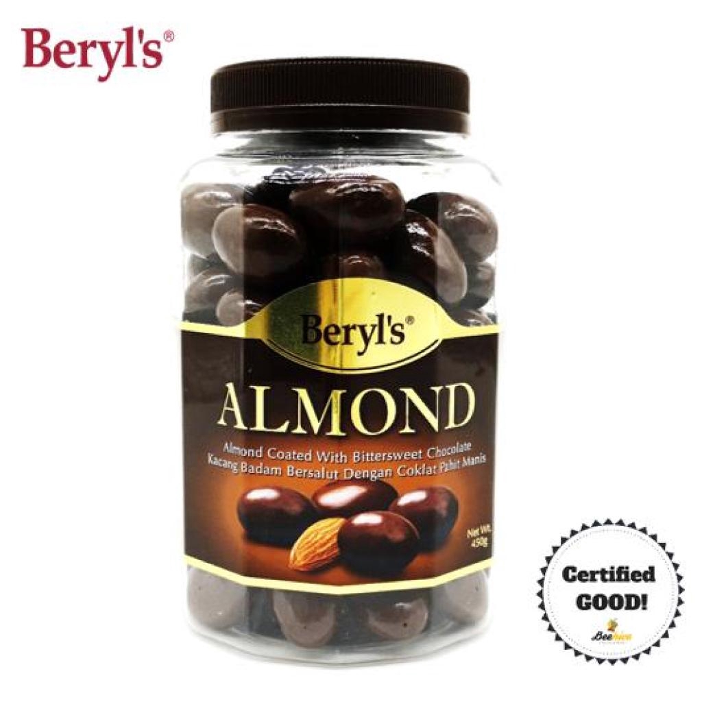 Beryl's Almond Coated With Bittersweet Chocolate Jar 450geryl's Almond ...