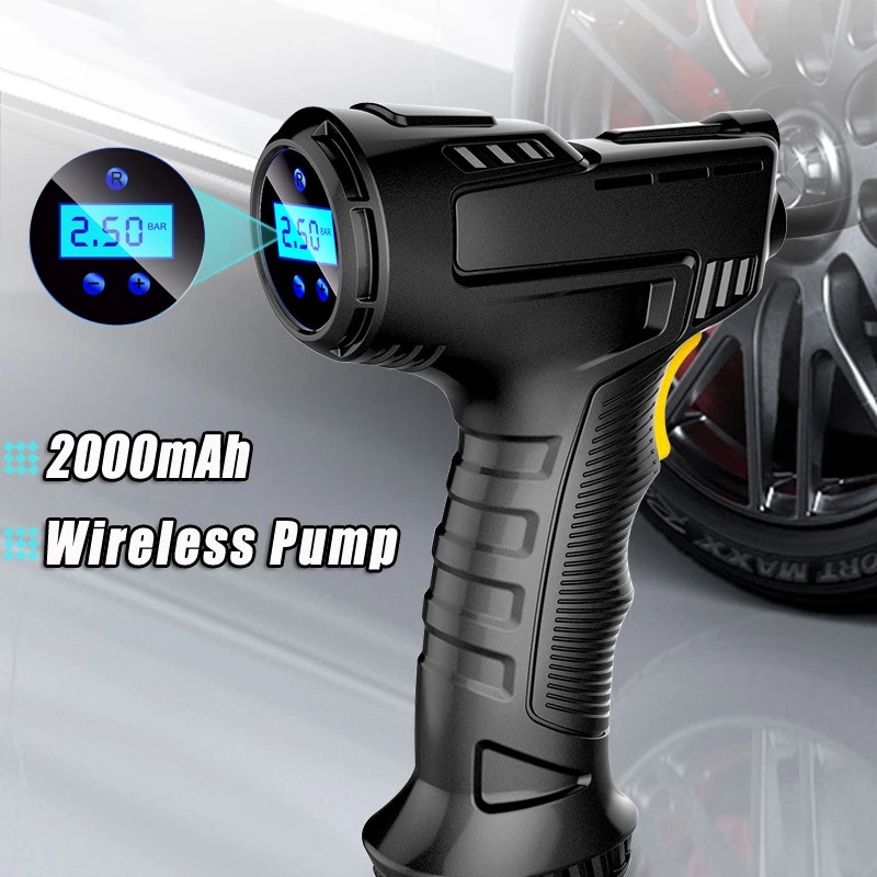 Portable USB Rechargeable 120W Cordless Car Air Tyre Pump Electric Pump ...
