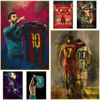 Lionel Messi Barcelona Shirt Illustrated poster A3 A4 &