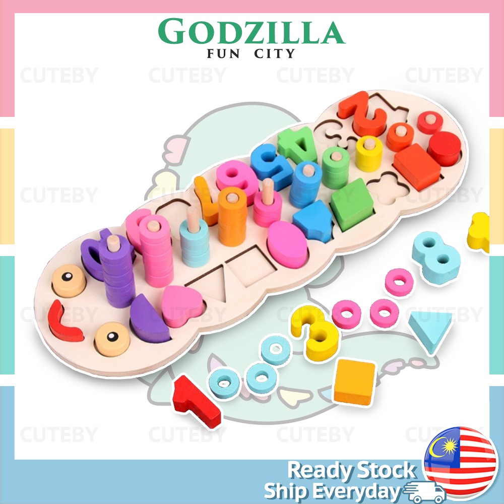 2 IN 1 WORM SHAPE & NUMBERING🇲🇾Godzilla_FunCity🇲🇾 | Shopee Malaysia