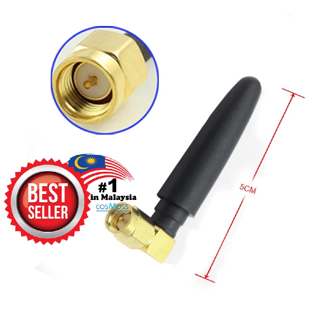 Wifi antenna 5cm RPSMA Male Wireless Router 2dbi Sam Plug for car