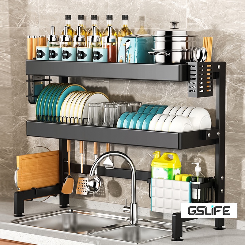 GSlife 1/2 Layers Over Sink Dish Drainer Rack Dish Rack Organizer Dish ...