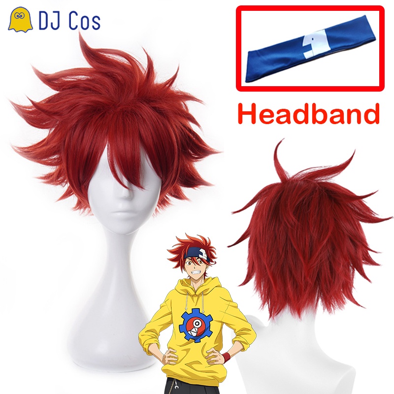 Reki Kyan Cosplay Dark Red Wig Anime SK8 the Infinity Short Hair
