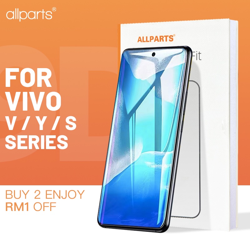 9D Screen Protector For Vivo V9/V11/V15 Pro/V17/Y11/Y15/Y20/Y30 2020/Y50/Y81i/Y85/Y91/Y91i/Y93