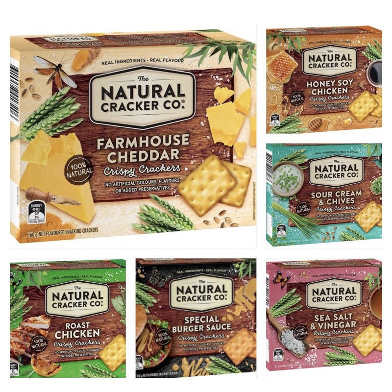 The Natural Cracker Co. Roast /Honey Soy Chicken / Sea salt/ Sour Cream