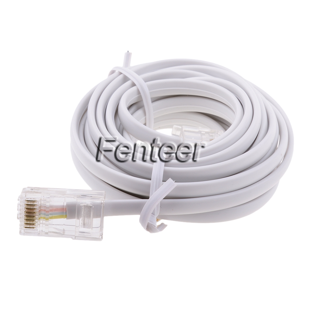 [FenteerMY] 10ft RJ11 ADSL to Ethernet RJ45 Cable 8P4C 6P4C ASDL Wire 4 ...