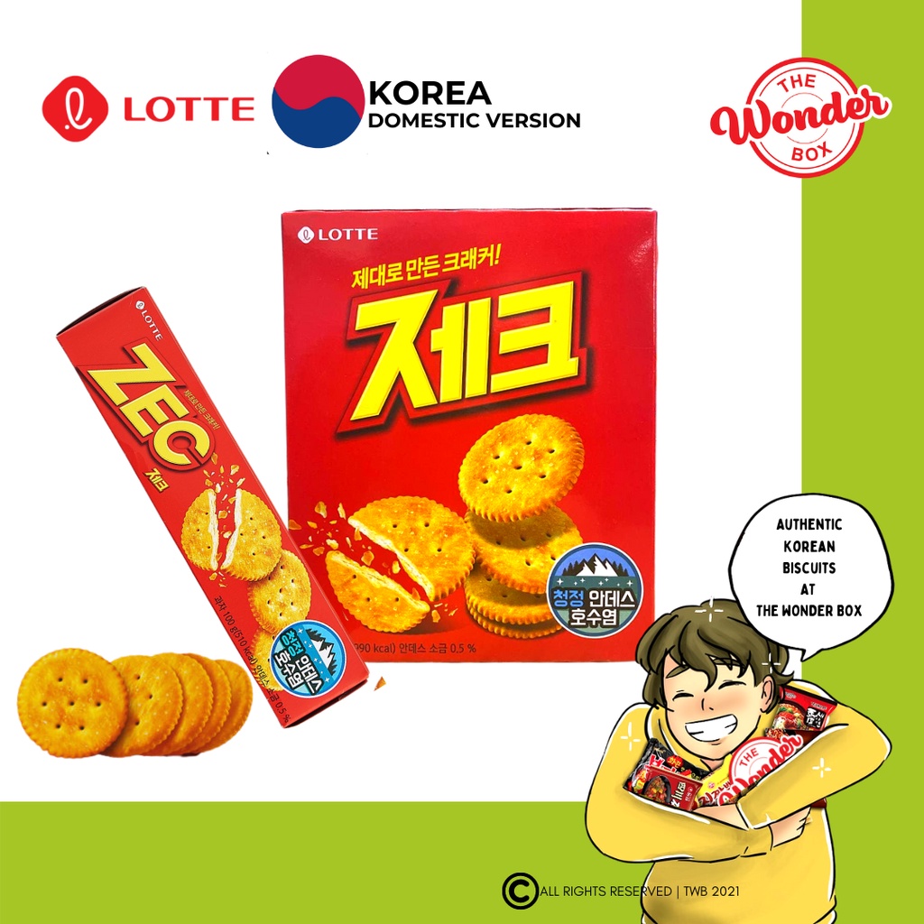 MADE IN KOREA | Korean Biscuits Lotte ZEC Crackers 롯데 ZEC 크래커 乐天ZEC 饼干 ...