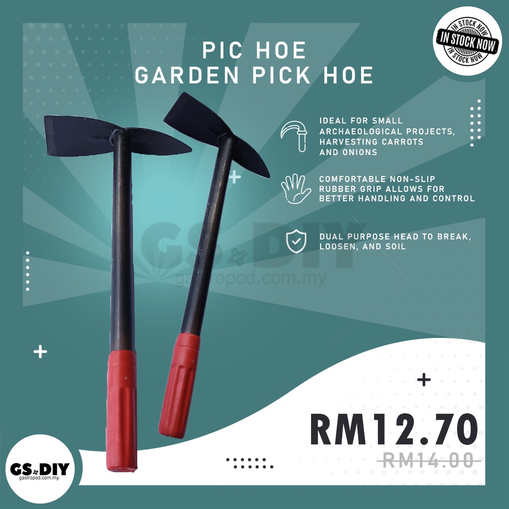 Pic hoe Garden Pick Hoe Cangkul Mata Digging Ripper💢Cangkul Tanah Besi  Mining Pickaxe Loosening Soil/Longgar Tanah尖头小锄头