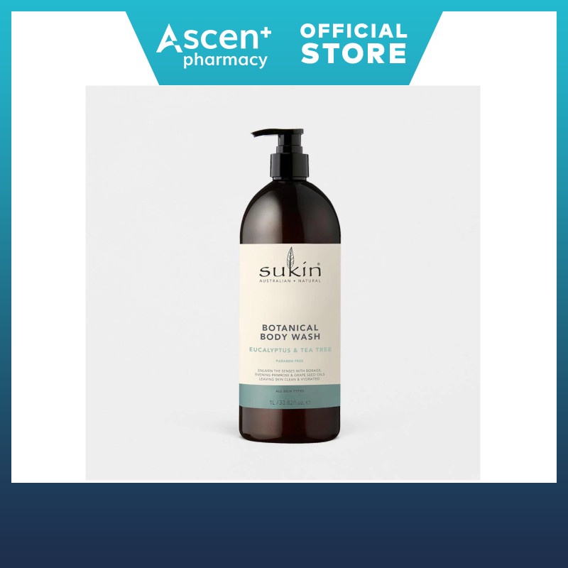 SUKIN Botanical Body Wash [1L] (Eucalyptus & Tea Tree) Shopee Malaysia