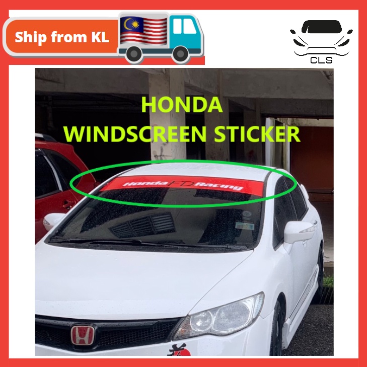 HONDA FD RACING FRONT WINDSCREEN STICKER CAR | Shopee Malaysia