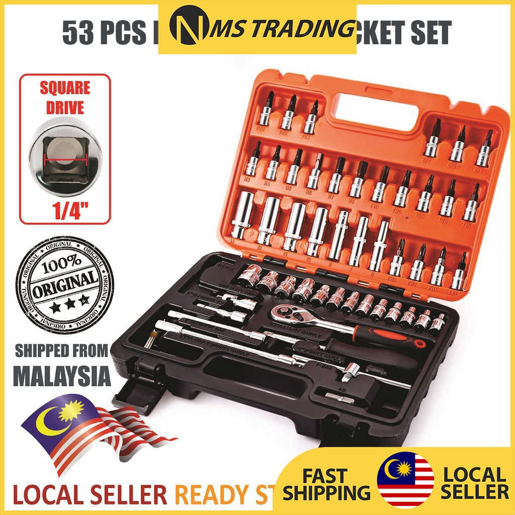 53 pcs Ratchet Box Socket Set Box Set Spanner Set Wrench Set Tools Set ...