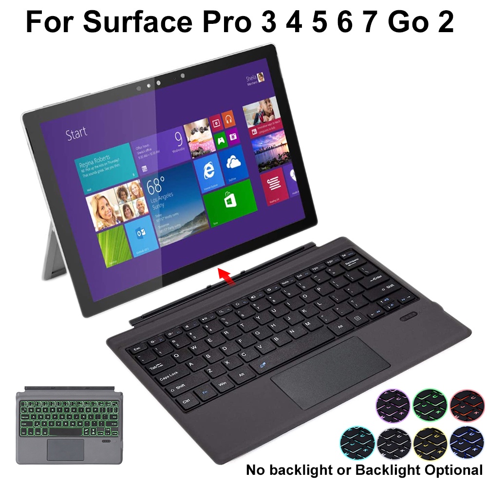 Bluetooth Keyboard For Microsoft Surface Pro 3 4 5 6 7 Go 2 Wireless ...