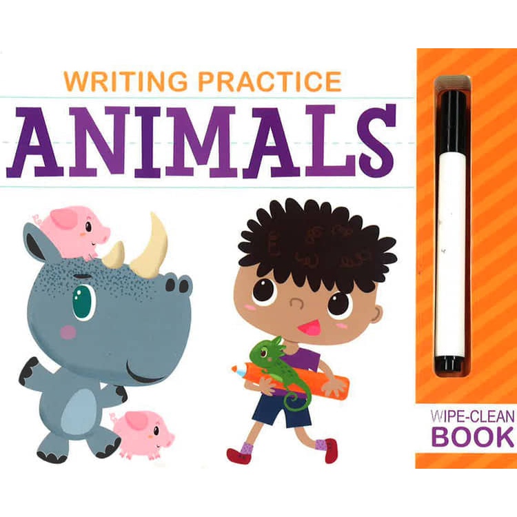 Writing Practice Animals WipeClean Board Book Shopee Malaysia