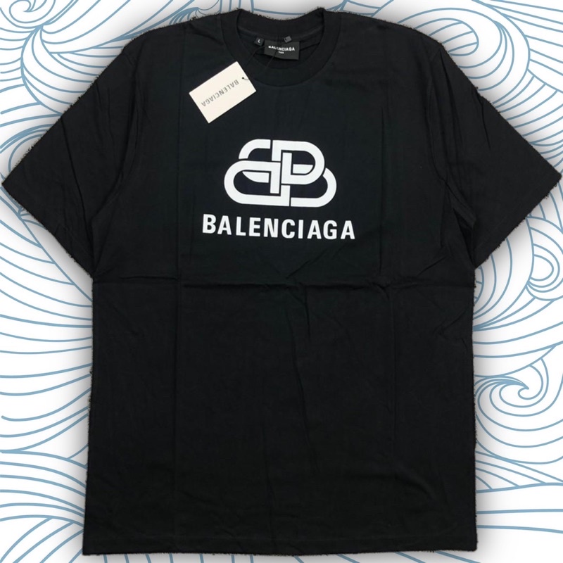 T shirt balenciaga t-shirt bb black premium bestseller logo