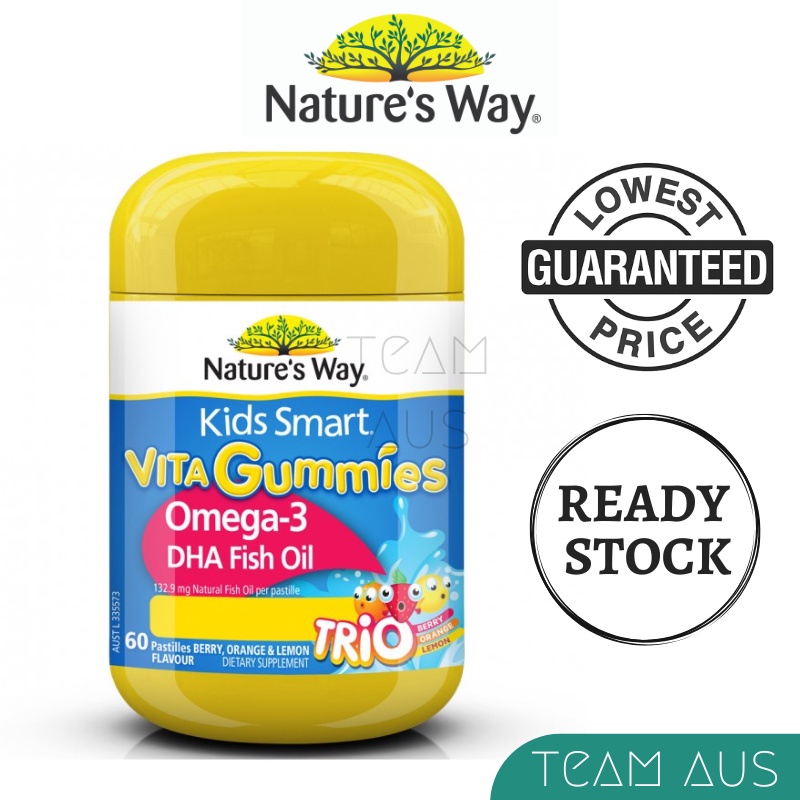 Nature's Way Kids Smart Vita Gummies Omega3 Fish Oil (60 Gummies