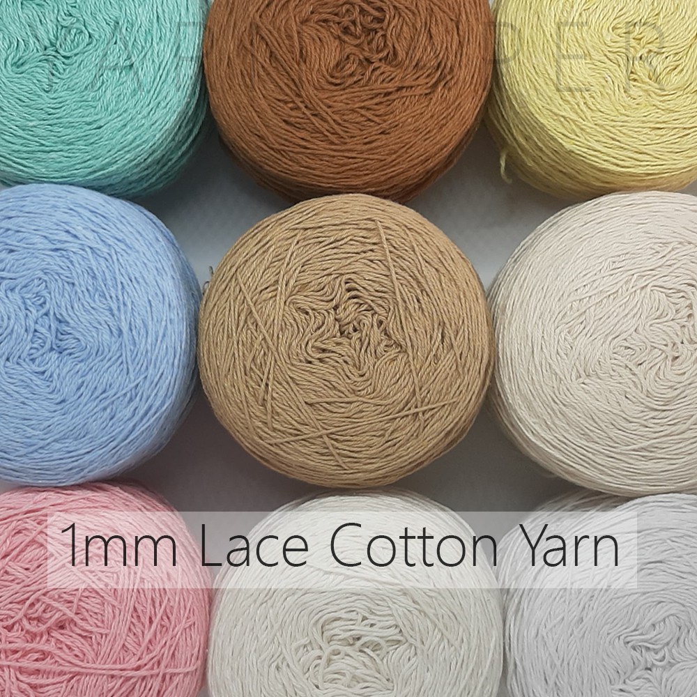 [YARNPAPER] Pure Cotton Lace Yarn 1mm | Shopee Malaysia