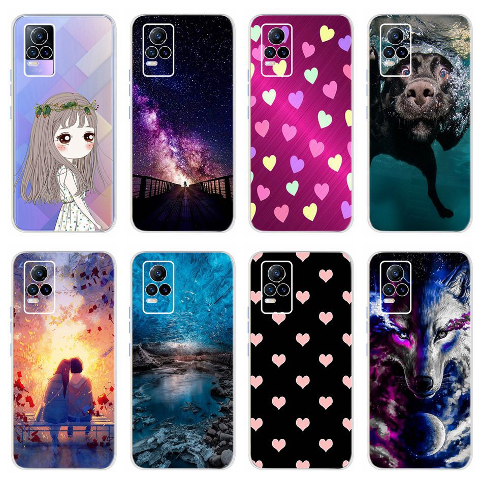 EASSGU Vivo V21 5G (6.44 Inches) Soft TPU Silicone Cover