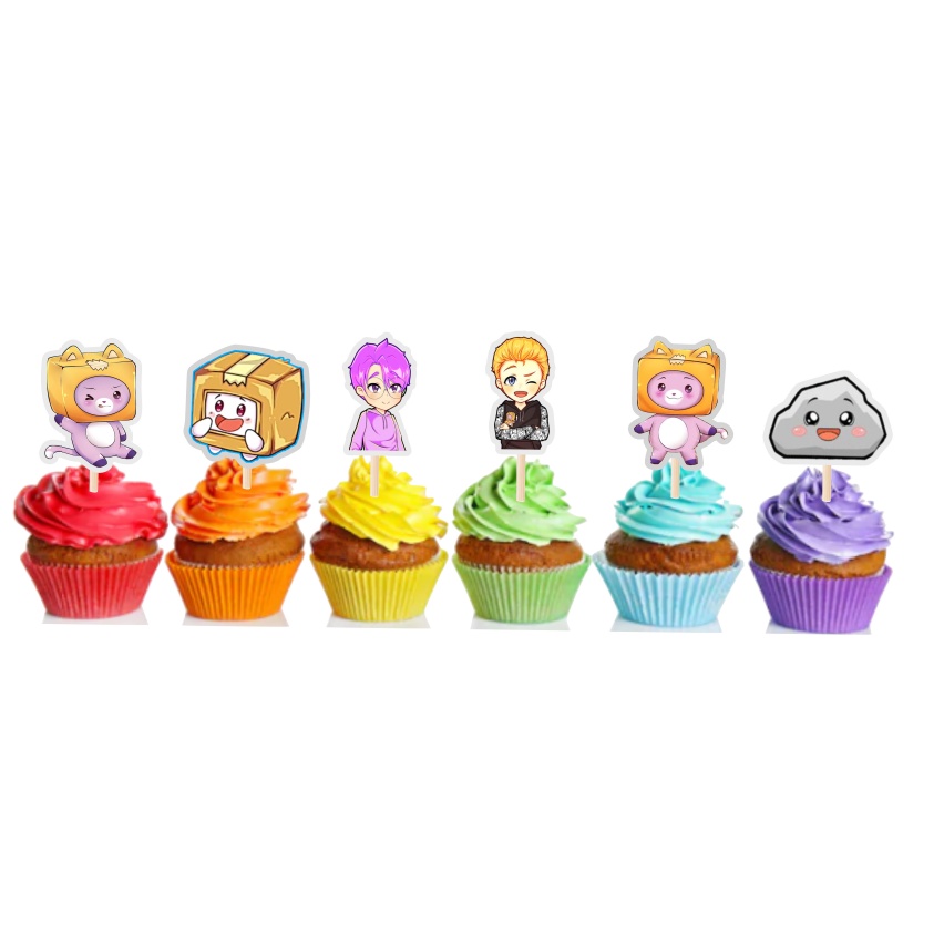 24pcs Lankybox Cupcake Topper Shopee Malaysia