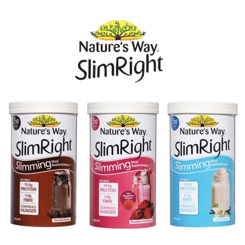 Nature s Way SlimRight Slim Right Weight Loss Figure Shaping Drink Powder 500g Meal Replacement