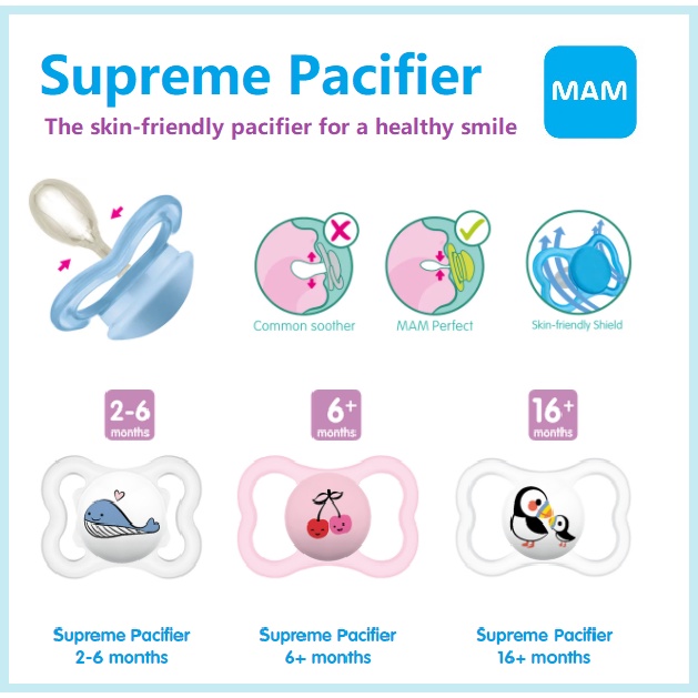 MAM Supreme Pacifier (Skin-Friendly) | Shopee Malaysia