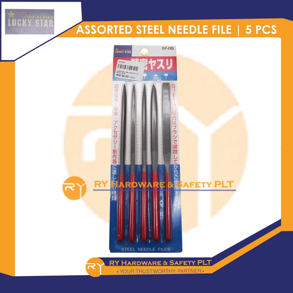 ASSORTED STEEL NEEDLE FILE | 5 PCS | KIKIR BESI PELBAGAI JENIS | Shopee ...