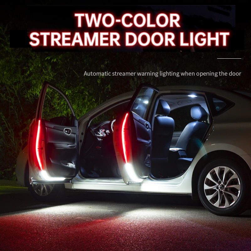 1pcs Car Door Opening Warning LED Light Decor Lamp Strip 120CM