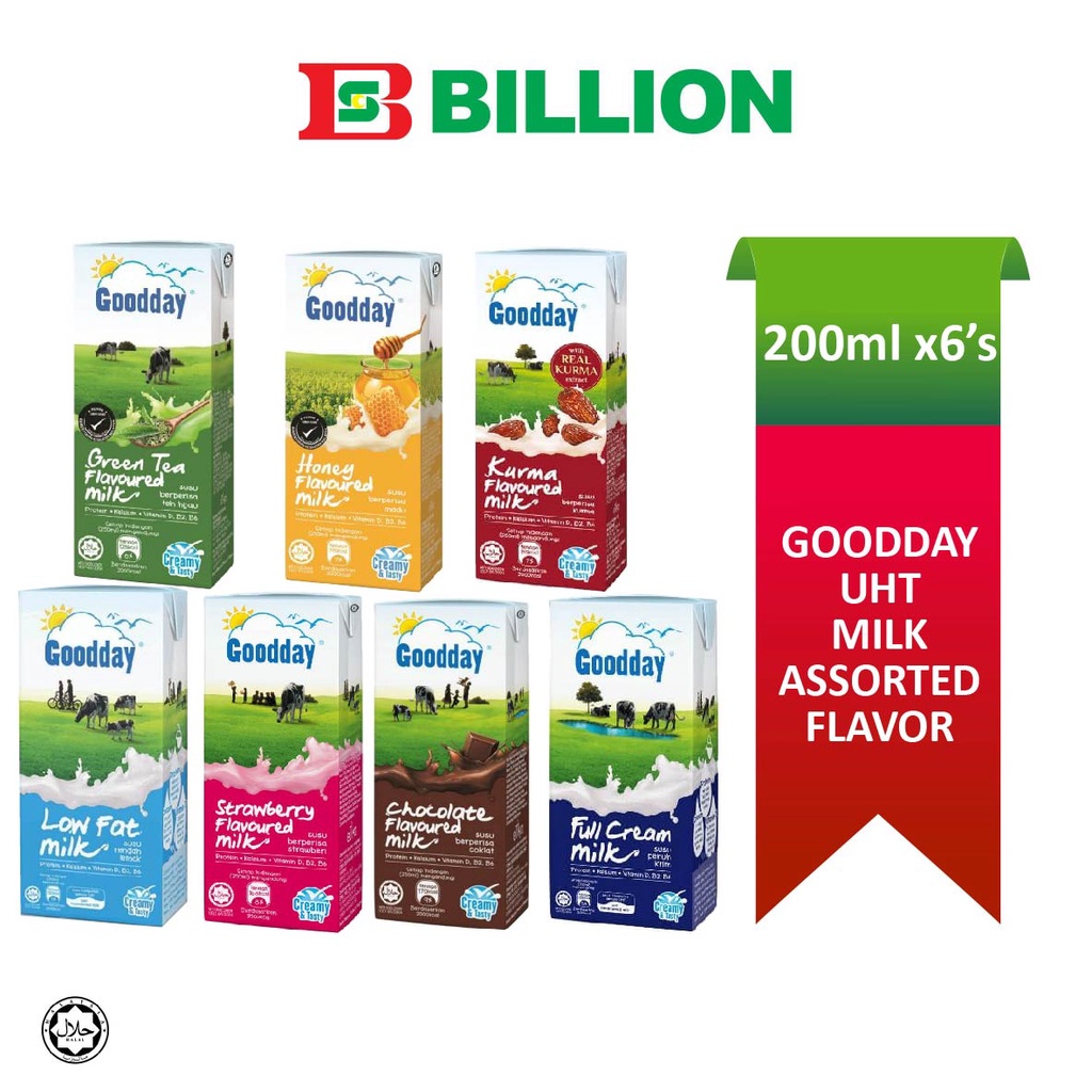 GOODDAY UHT Milk 200ml x 6's (Assorted ) | Shopee Malaysia