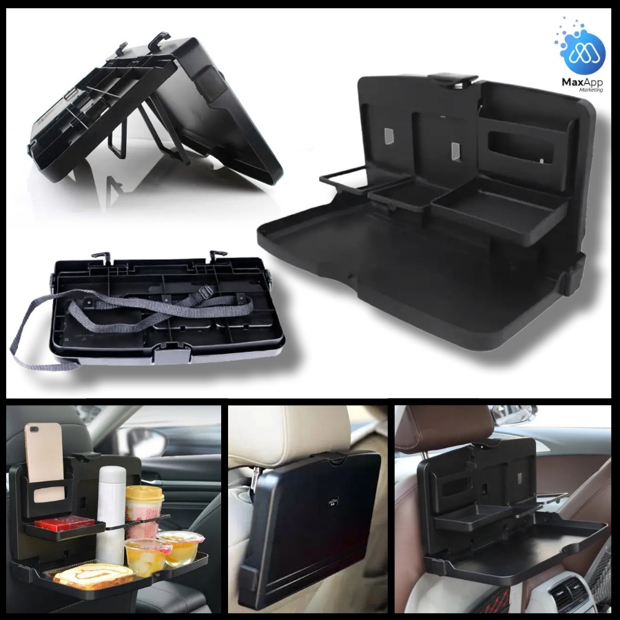Universal Foldable Car Dining Tray Back Rear Seat Travel Dining Tray ...