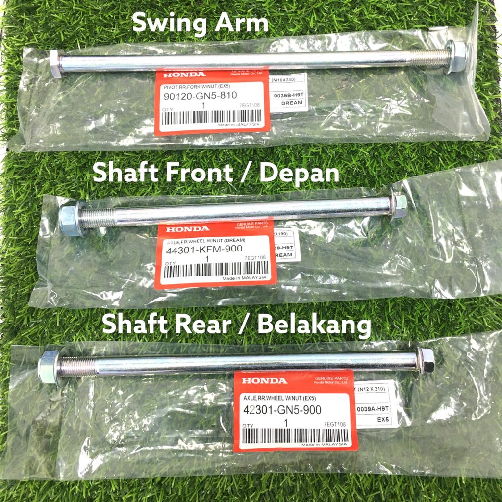 FRONT REAR WHEEL SHAFT SWING ARM SHAFT TAYAR DEPAN BELAKANG SWING ARM