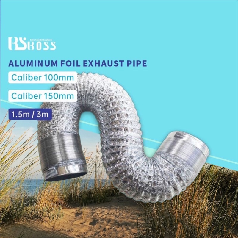 Exhaust Fan Hose Aluminium Foil Exhaust Pipe 150mm 100mm 1.5m / 3m