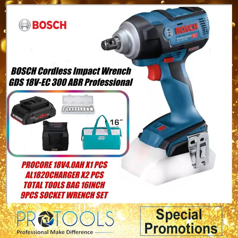 BOSCH Cordless Impact Wrench GDS 18V EC 300 ABR Professional 1