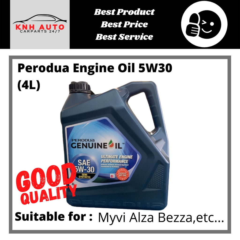 PERODUA ENGINE OIL (ORIGINAL) 5W30 GENUINE OIL 4L PERODUA MODEL MYVI ...