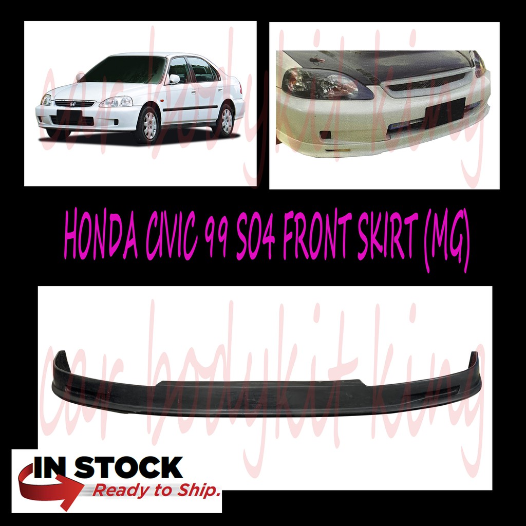 Ready Stockhonda Civic 1999 2000 So4 Ej Ek Ek9 6th Generation Mg Look Front Skirt Lip Material 0580