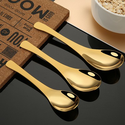 304 Stainless Steel Tea Scoop Tea Spatula Golden Tea Spoon Short