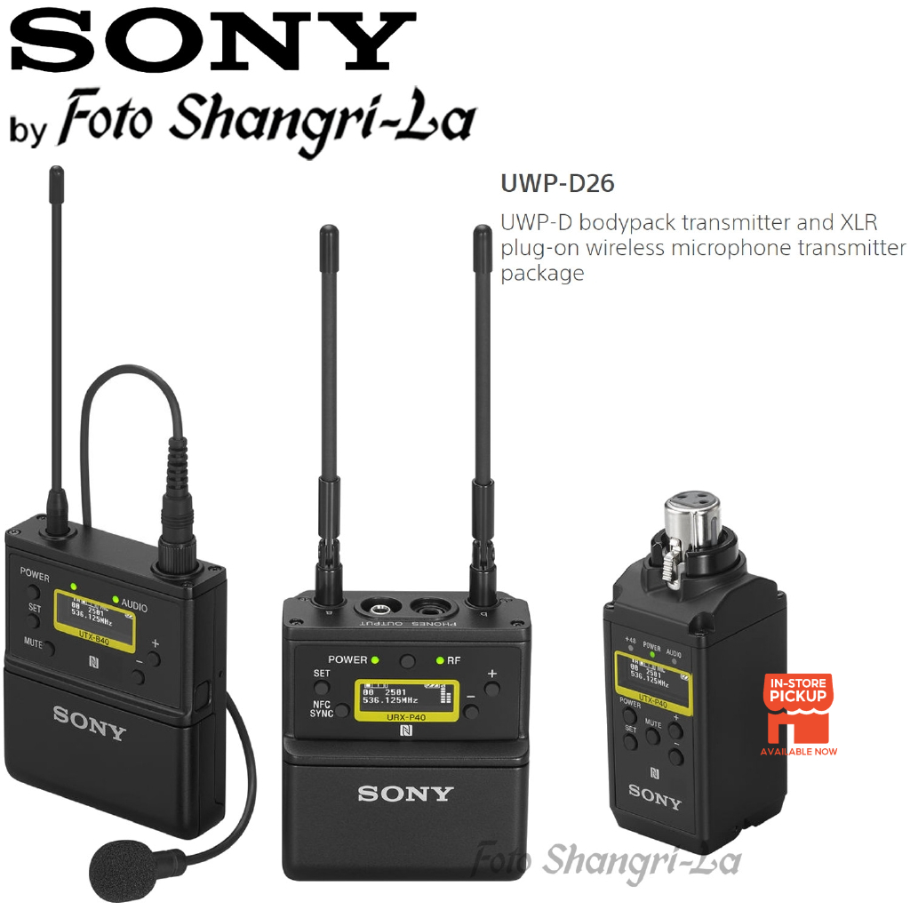 Sony Camera Mount Wireless Combo Microphone System UWP D26