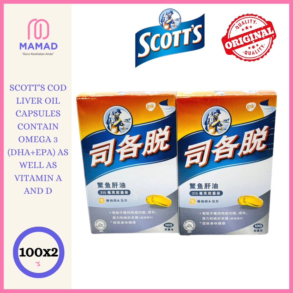 Scott’s Cod Liver Oil Capsules 315mg capsule (EXPIRED: 31 JAN 2025 ...