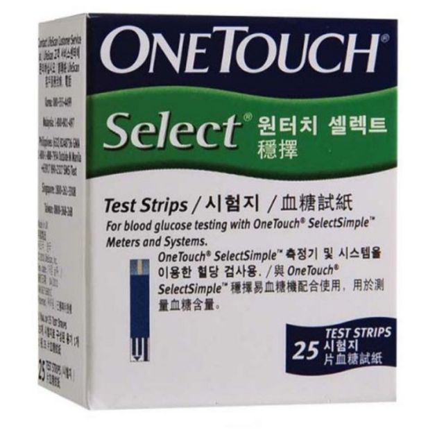 One touch select simple test strips 25s shopee malaysia
