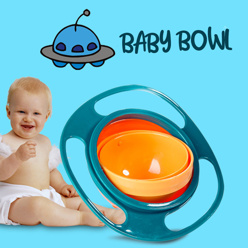 MILANDO Kid Dish Plate Baby Bowl Gyro Bowl Children's Bowl 360 Degree ...