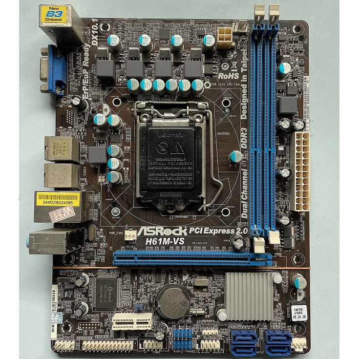 Used, 100% ASRock H61M-VS4 H61 H61M LGA 1155 DDR3 RAM 16G Integrated ...