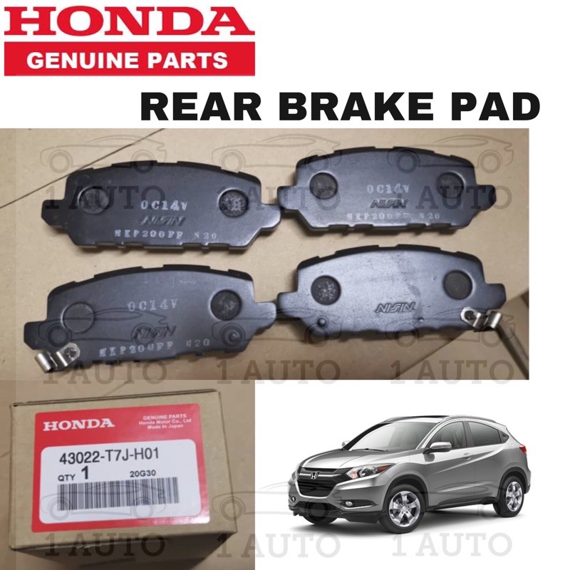 ORIGINAL HONDA NISSIN REAR BELAKANG BRAKE PAD HONDA HRV HR-V RU5 1.8 ...