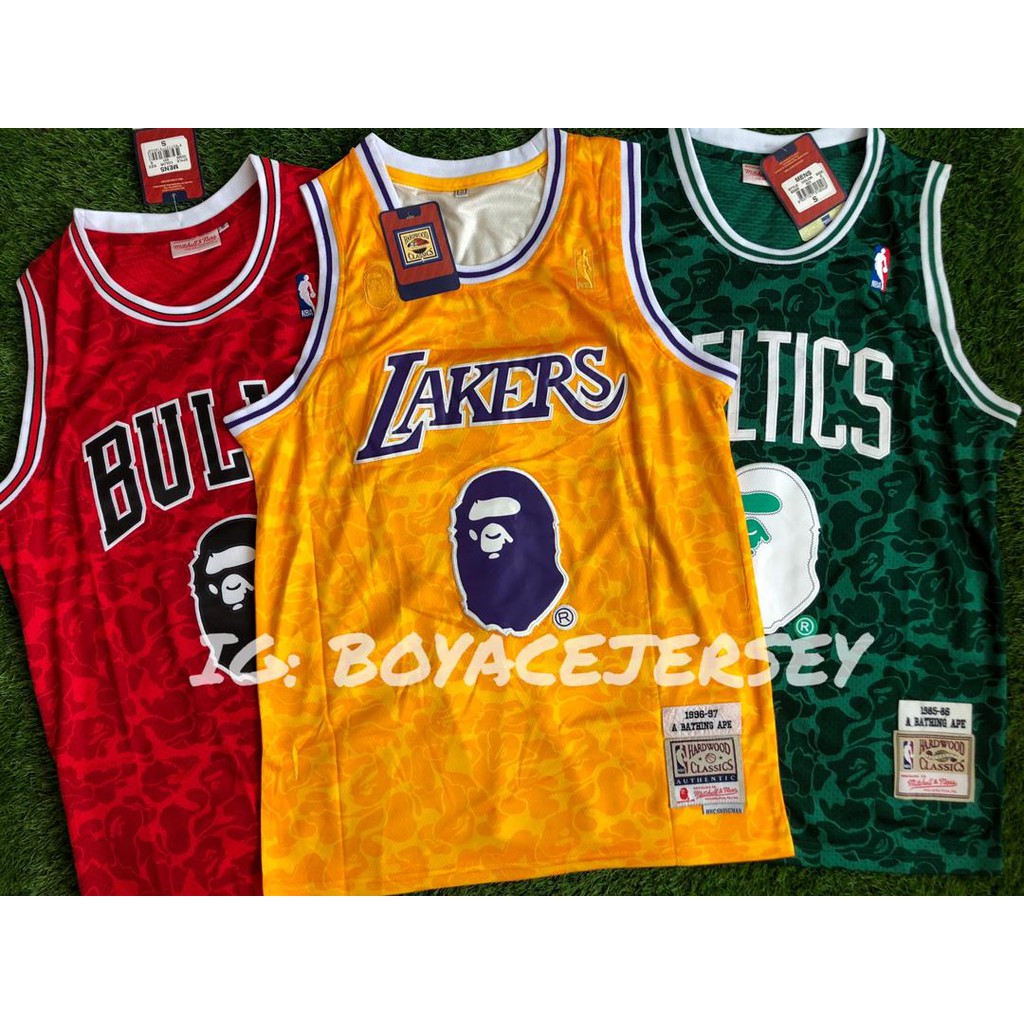 nba LAKERE BULLS CELTICS WARRIORS #93 BAPE basketball jersey