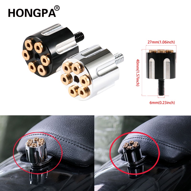 Motorcycle Rear Seat Bolt Screws Cap Knurled Mount CNC for Harley ...