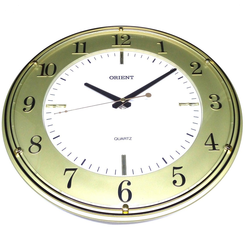 Orient OD182 Japan Quartz Wall Clock- White Dial (Metallic Gold ...