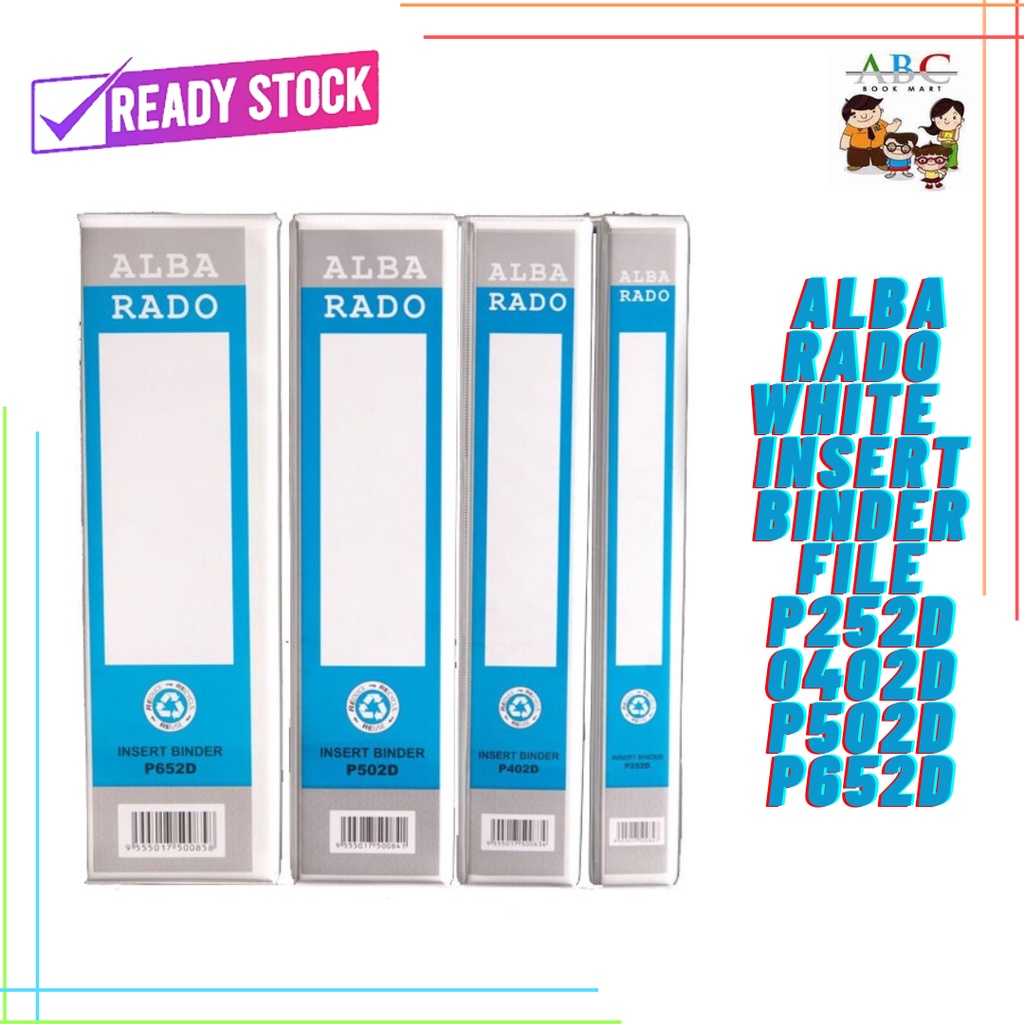 ( READY STOCK ) ALBA RADO WHITE INSERT BINDER FILE P252D 0402D P502D ...
