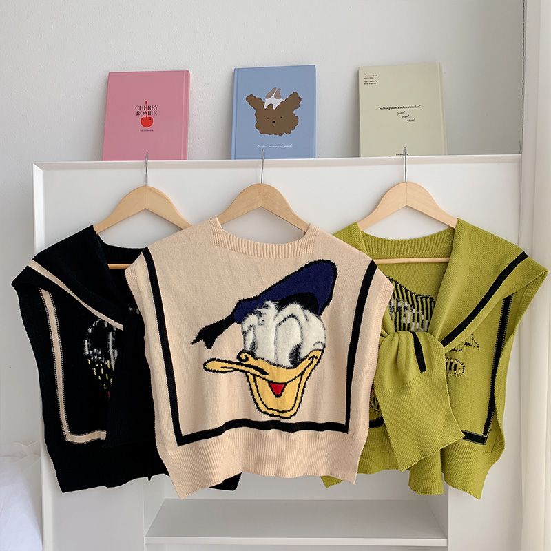 Scarf Shawl Neck Scarf Donald Duck Shawl Spring Small Match Shoulder ...