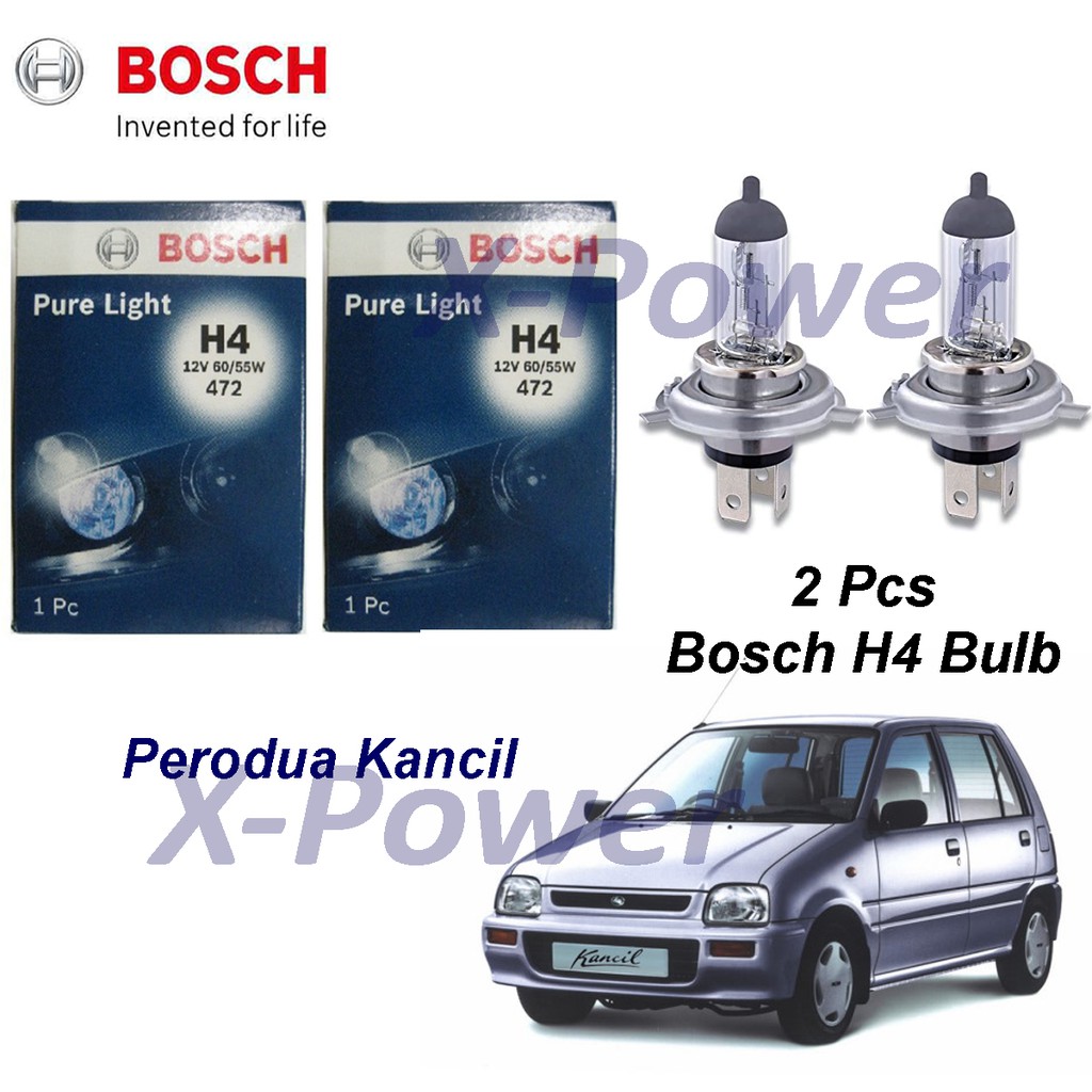 Perodua Kancil Headlamp Light Bulb Bosch H4 12V 55W/100W 2Pcs xpower