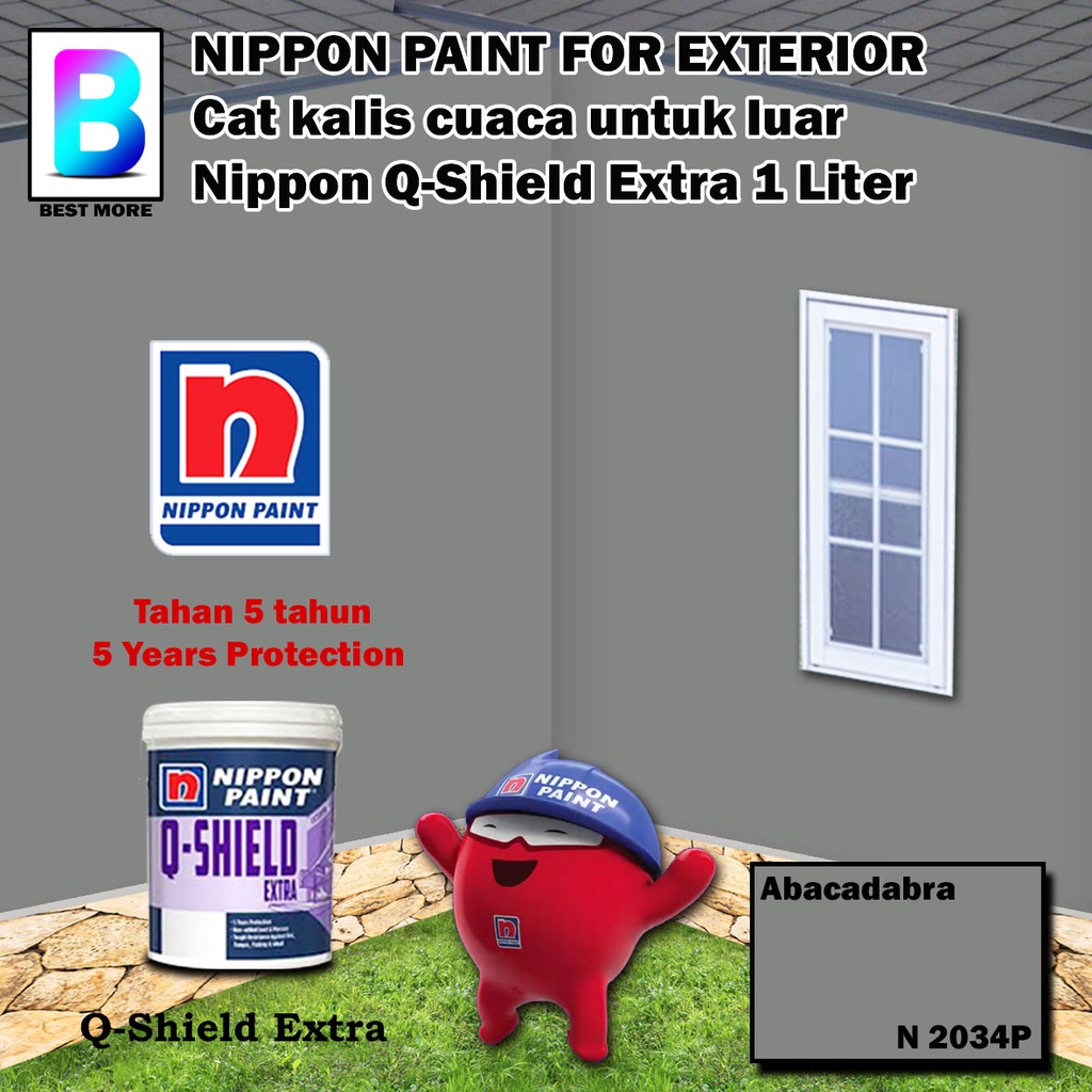 Nippon Paint Q-Shield Extra Exterior Collection 1 Liter Abacadabra ...