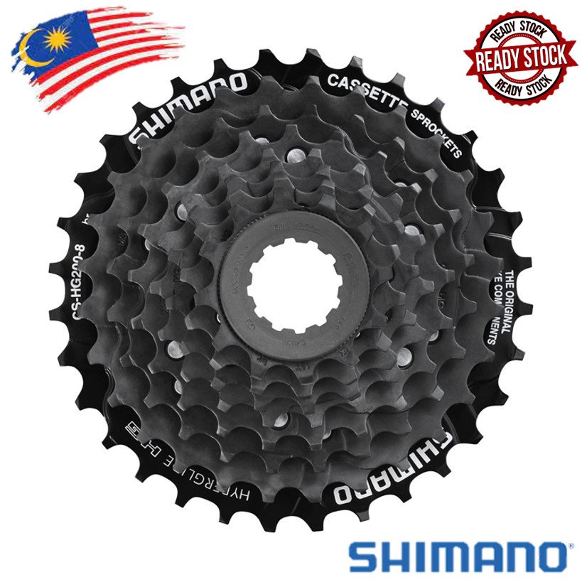 100 ORIGINAL Cassette Sprocket SHIMANO CS HG200 8 Speed 12 32T Shopee Malaysia