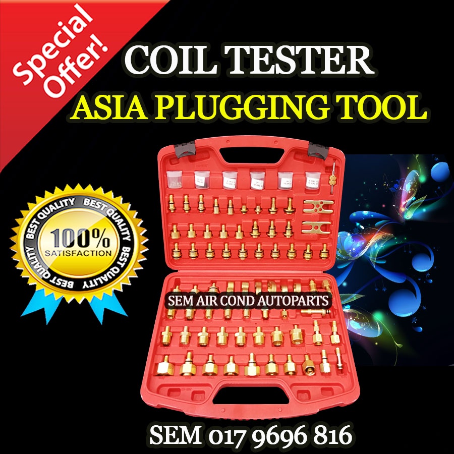 ASIA PLUGGING TOOL COIL TESTER KIT RED BOX (CAR AIRCOND SYSTEM) (TEST ...